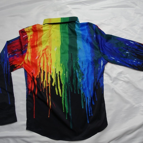 Men's XL Xuan Ying Collectiom Paint Splatter Shirt - Picture 2 of 3